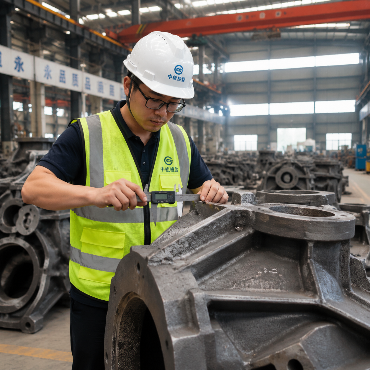 Third-party casting inspector in Chinese foundry