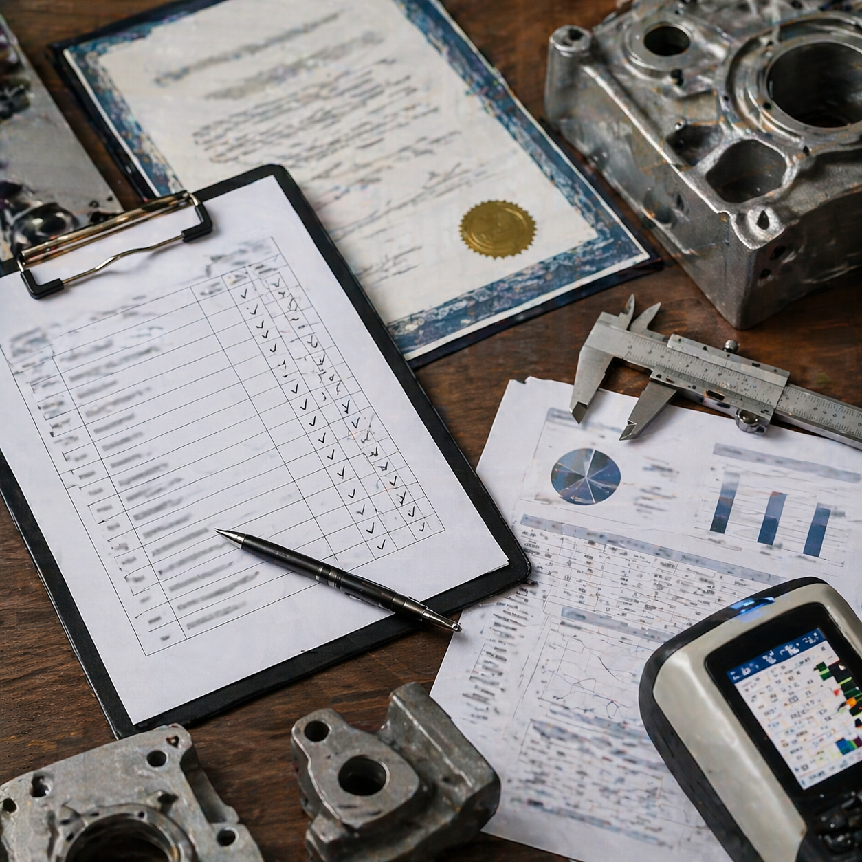Quality documentation review - certificates, test reports, traceability