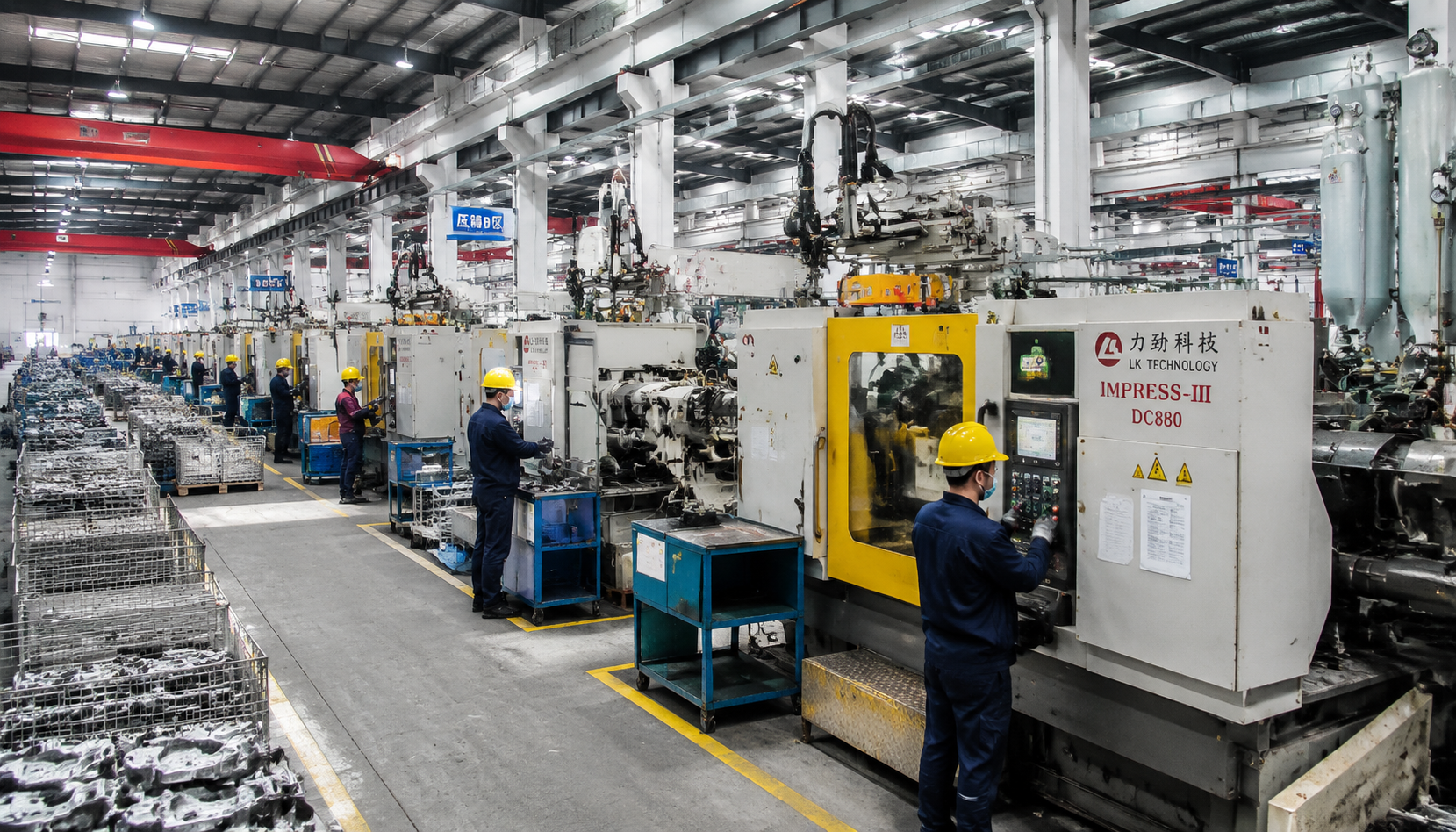 Aluminum die casting factory in Guangdong, China