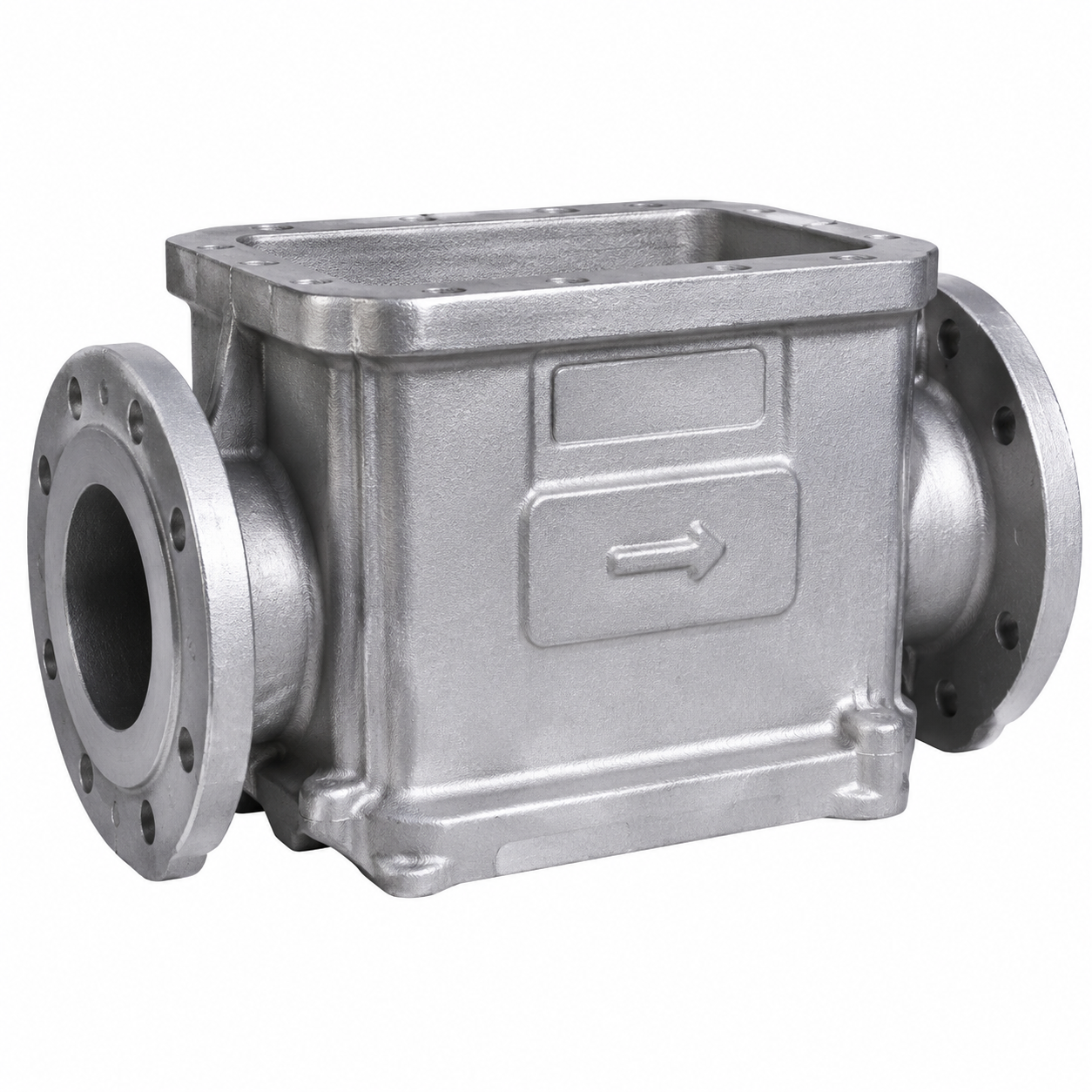 Flow meter housing ductile iron casting